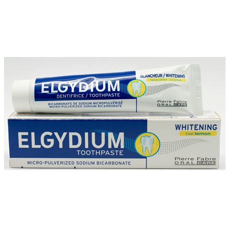 Elgydium Whitening Cool Lemon Toothpaste 75ml ( X 8 Packs )